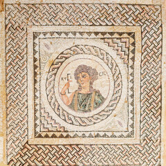 Obraz premium Ancient mosaics at the archaeological site of Kourion