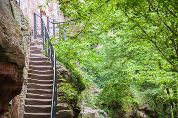 felsenburgruine falkenburg bei wilgartswiesen, treppe