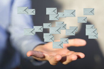 Email Technology Concept with icons symbol