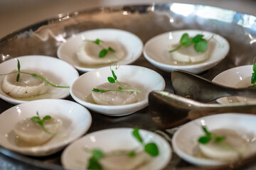 Scallop on dish