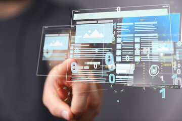 develop interface web application in hand