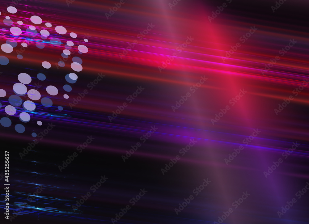 Poster dynamic curves ands blur pattern. fractal graphics. science and technology concept.