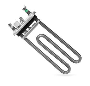 Washing machine heater on a white background