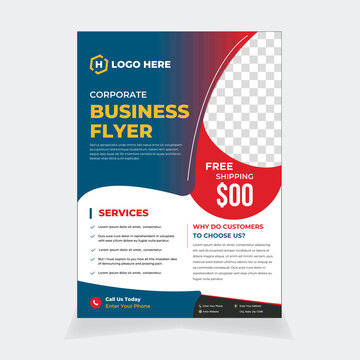 Corporate Business Flyer for Construction, Education, Business, Proposal print-ready  eps vector file for Brand Promotion 
