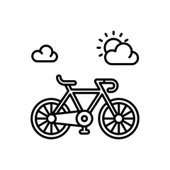 cycle vector icon style illustration. EPS 10 File