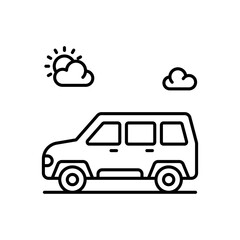 minibus vector icon style illustration. EPS 10 File
