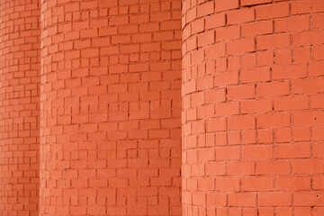 texture of a brick wall of a semicircular shape