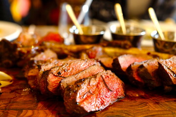 grilled tomahawk ribeye steak