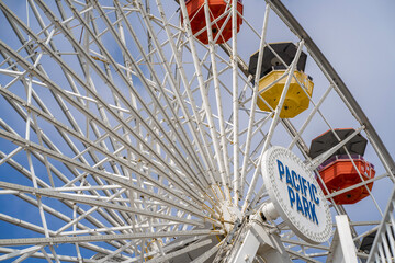 ferris wheel on a blue sky