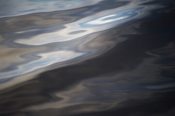 Abstract image created by waves on the water