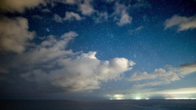 Puerto Vallarta shore time lapse - stars and clouds