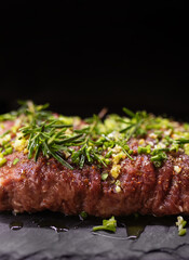 raw meat steak marinade spices