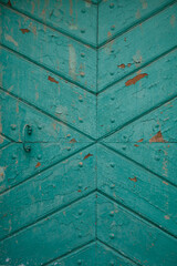 Old church wooden door. Vertical image.