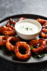 Bacon wrapped onion rings