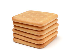 Cookies with salt isolated on white.