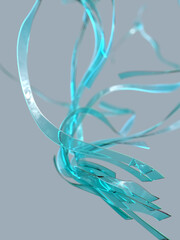 Obraz premium flying transparent ribbons 