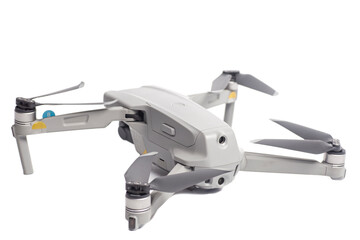 quadcopter drone aerial camera isolated on white background