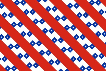 Simple geometric pattern in the colors of the national flag of Chile
