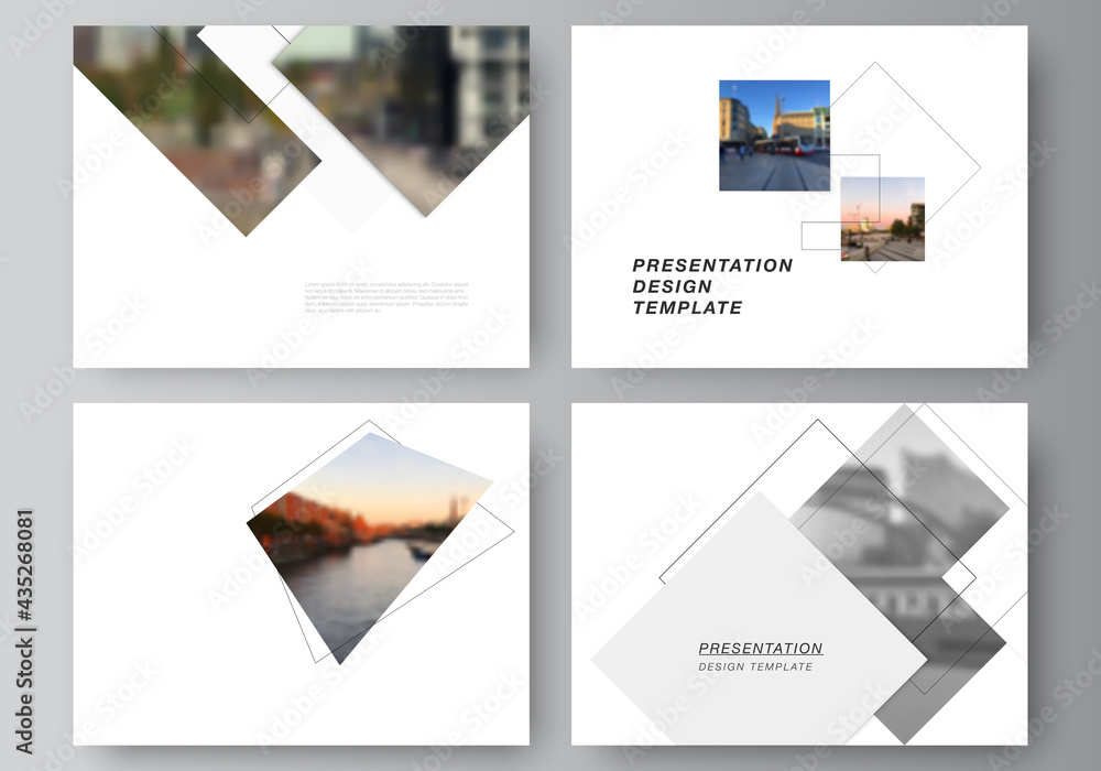 Poster vector layout of the presentation slides design business templates, multipurpose template with geome