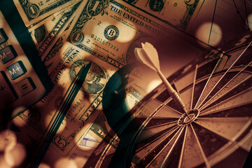 Business graph background: Analysis business accounting on info sheets. Businessman hand working on...