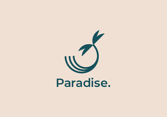 Luxury Palm Logo Template Vector
