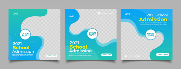 School education admission social media post and web banner
