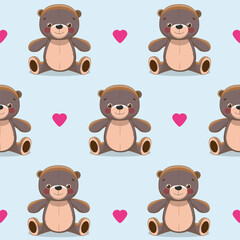Kids Baby pattern with cute Teddy bear