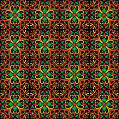 Seamless tiles background. Mosaic pattern for ceramic in dutch, portuguese, spanish, italian style.