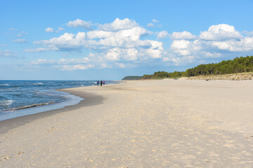 Summer view of the beach at Baltic sea in Poland
