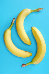 Bananas on blue