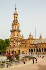 Fototapeta na wymiar Spain, The Spanish Steps is one of the most spectacular squares in Seville.