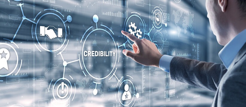 Credibility Improvement. Modern Business Solution Concept