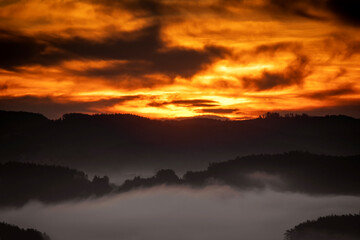Fiery sky.