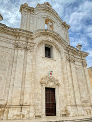 Fototapeta premium Facade of the Cathedral of Santa Maria Assunta in Molfetta, Puglia, Italy