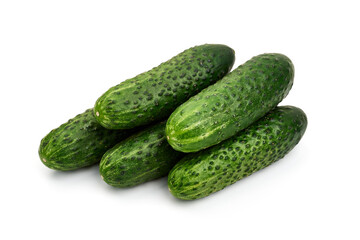 Fresh cucumber, isolated on white background. High resolution image.