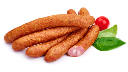 Hot Dog sausages, isolated on white background. High resolution image.