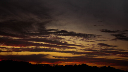 sunset in the clouds