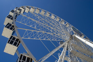 ferris wheel on a blue sky