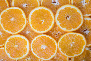 Cut orange fruit slices, pattern picture