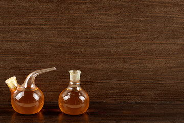 Sunflower oil in small bottles	