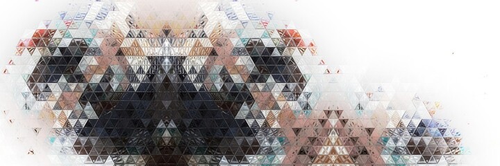 Abstract geometric background texture with light colored palette of triangular transparent elements