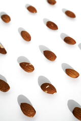 nuts on a white background
