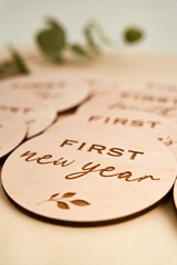 engraving on a wooden plate