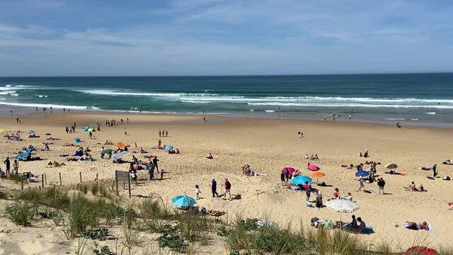Plage touristique des Landes