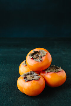 Closeup of persimmons