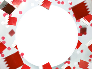 happy national Day kingdom of bahrain. December 16. Flags on a foggy background. The concept of freedom, patriotism and memory