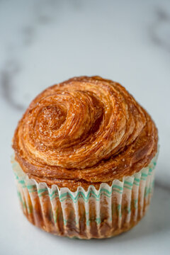 Cruffin in paper muffin cup