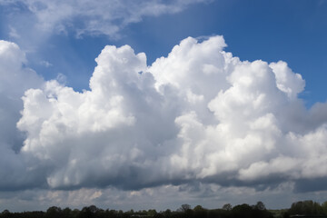Big forming cloud formations before a storm