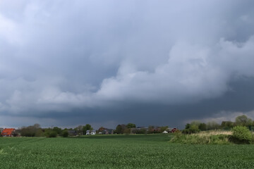 Big forming cloud formations before a storm