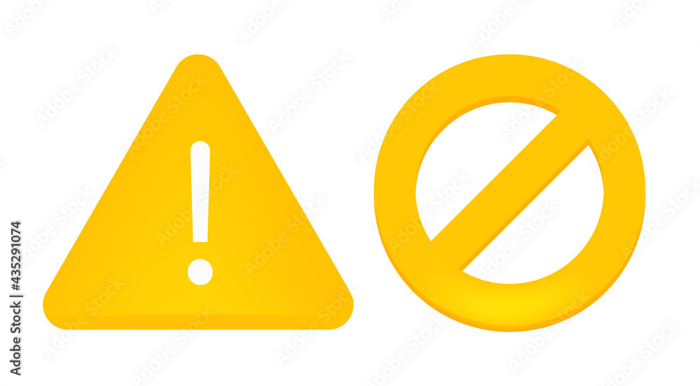 Aufkleber yellow warning sign and brake light. for web elements and applications. warnings about dangerous err